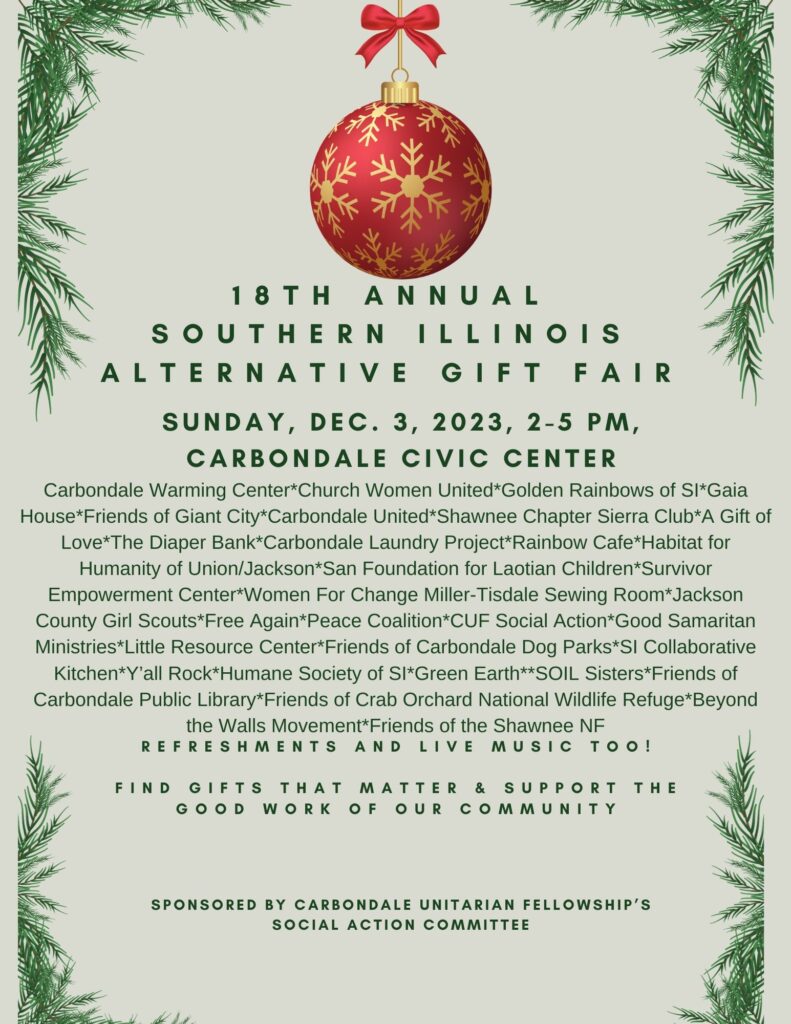 18th Annual Southern Illinois Alternative Gift Fair Flyer