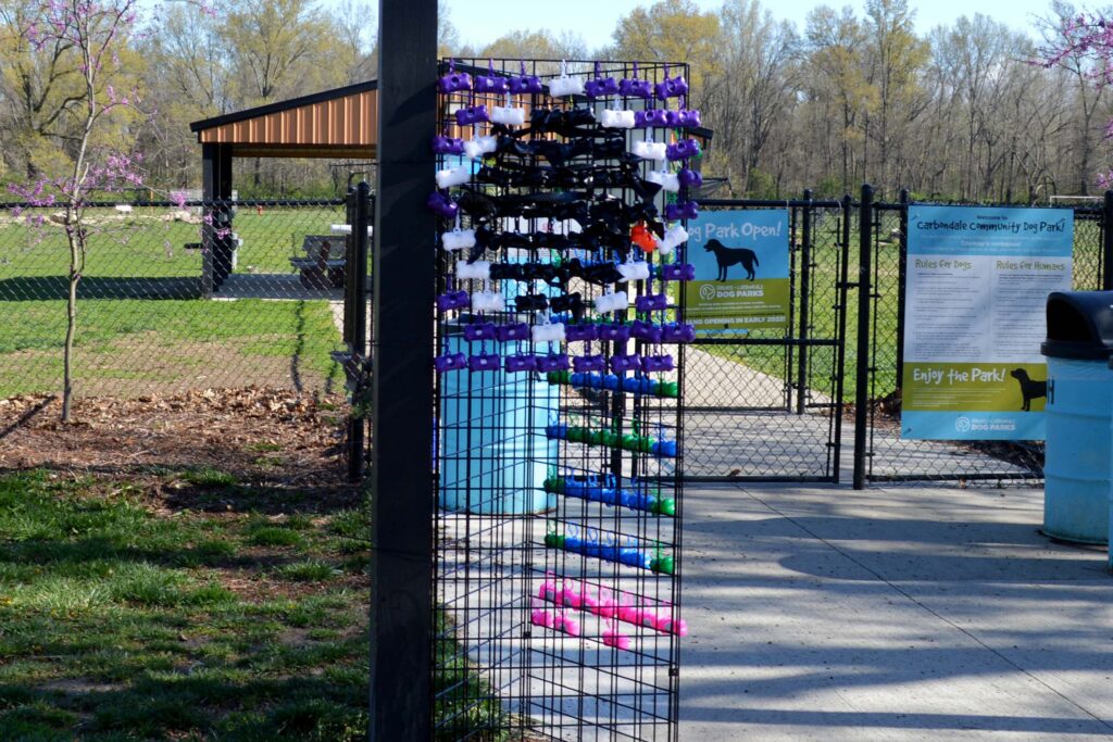 Close up of the Eclipse display at PetSafe Carbondale Community Dog Park