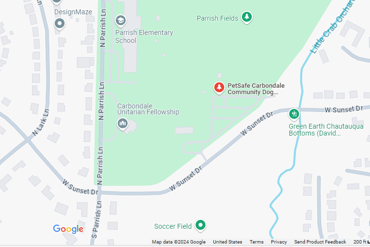 Google Map of PetSafe Carbondale Community Dog Park